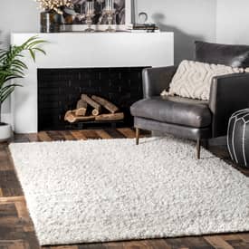Shapes Luxe Shag Area Rug in Several Colors and Sizes 