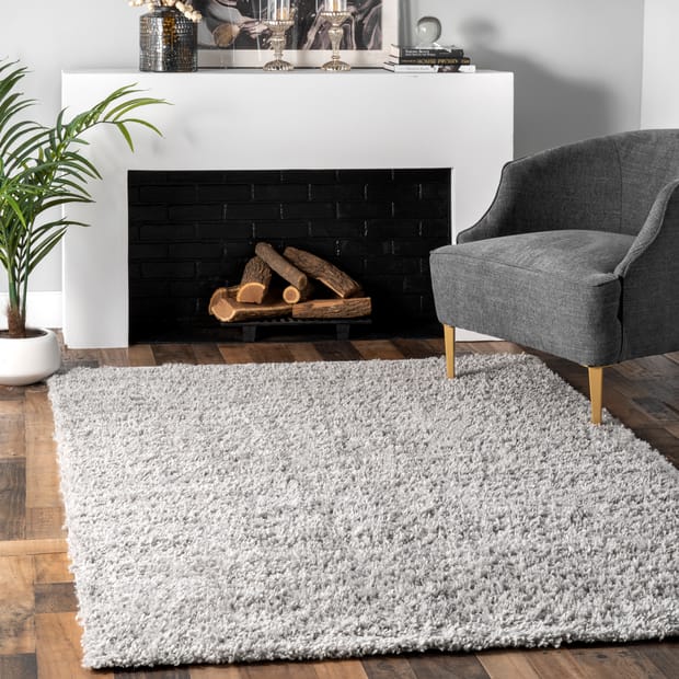 Luxe Solid Gray Rug, Solid Gray Rug