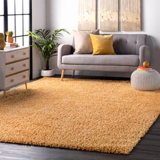 6' Solid Shag Rug secondary image