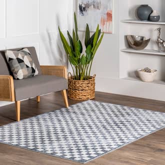 Mitzy Washable Checkered Rug secondary image