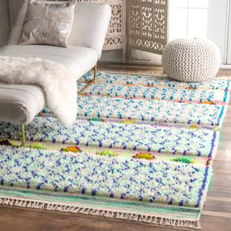 Raised Diamond Trellis Shag Rug secondary image