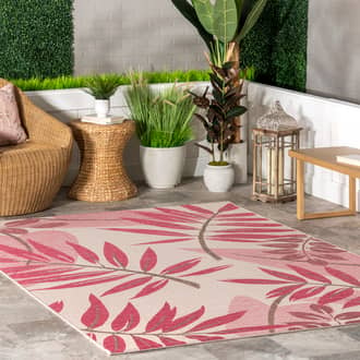 7' 10" x 11' 2" Modern Leaves Indoor/Outdoor Rug secondary image