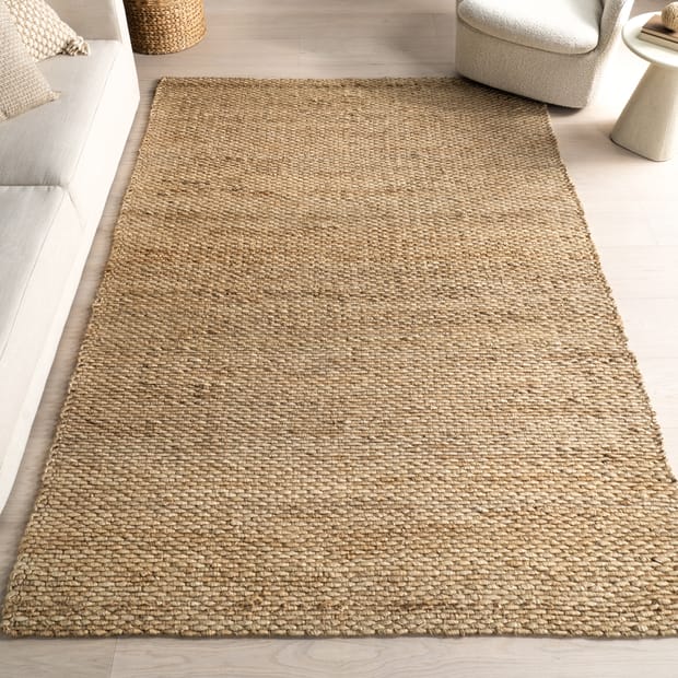 black and natural woven jute rug – Lauren Liess