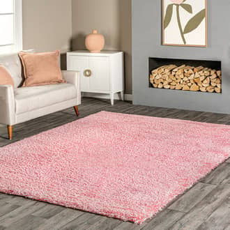 3' 3" x 5' Solid Fluffy Rug secondary image