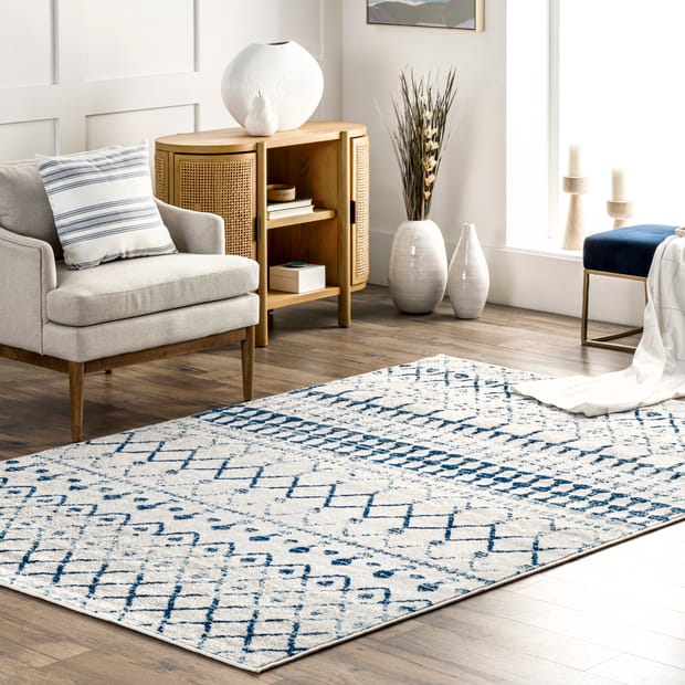 Bosphorus Moroccan Trellis Light Blue Rug