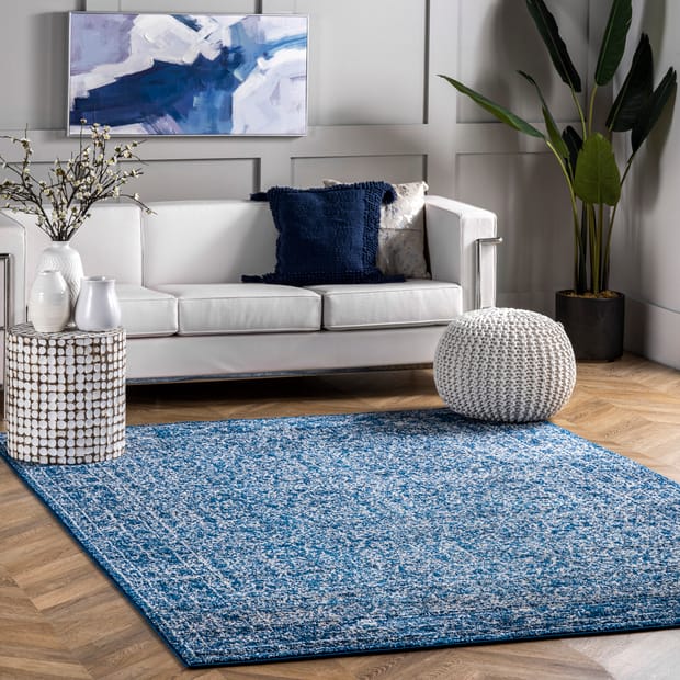 Bosphorus Medieval Tracery Dark Blue Rug