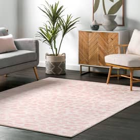Leopard Non-slip Mat Cute Animal Print Area Rug Carpet Home Decor Pink 29"x44" 