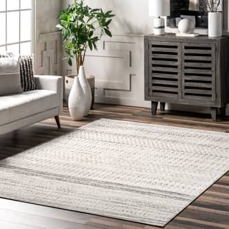 6' 7" x 9' Banded Abacus And Stripes Rug secondary image