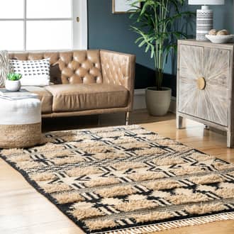 Shaggy Tribal Stripes Rug secondary image
