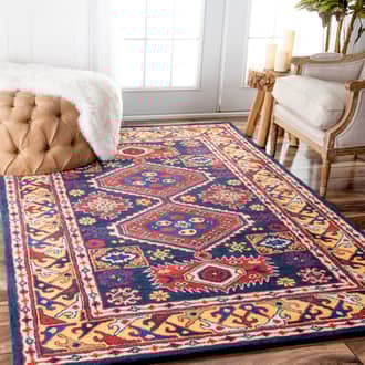 7' 6" x 9' 6" Wool Honeycomb Medallion Rug secondary image