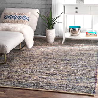 Jute And Denim Crosshatch Rug secondary image
