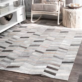 10' x 14' Cowhide Herringbone Rug secondary image