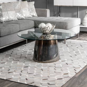 10' x 14' Cowhide Ogee Trellis Rug secondary image