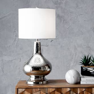 25-inch Hammered Iron Ornate Teardrop Table Lamp secondary image