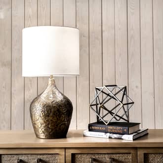 22-inch Etched Iron Ivied Table Lamp secondary image