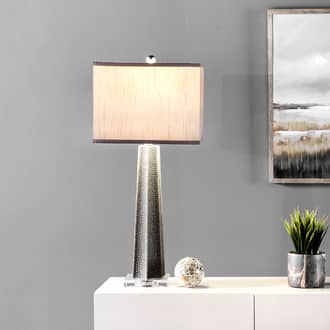 32-inch Polyresin Recessed Pillar Table Lamp secondary image