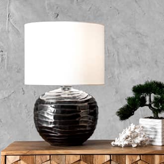 21-inch Iron Rippled Pot Table Lamp secondary image