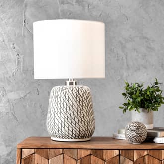 23-inch Glass Fishnet Urn Table Lamp secondary image