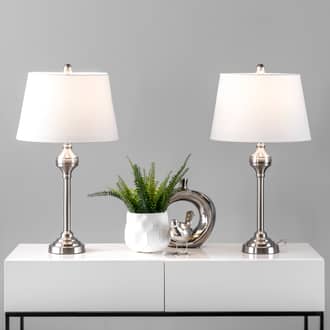 26-inch Polished Metal Sceptered Table Lamp (Set of 2) secondary image