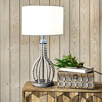 26-inch Rattan Beaded Frame Table Lamp secondary image