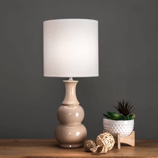 Alva 29 Inch Samantha Ceramic Gourd Table Lamp Cream Alva 29 Inch Samantha Ceramic Gourd, Gourd Table Lamp Uk