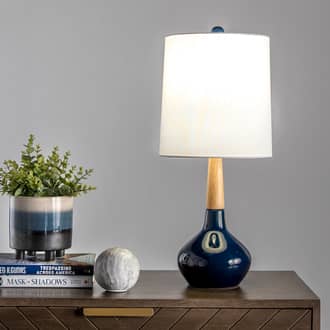 25-inch Kayla Ogee Ceramic Vase Table Lamp secondary image