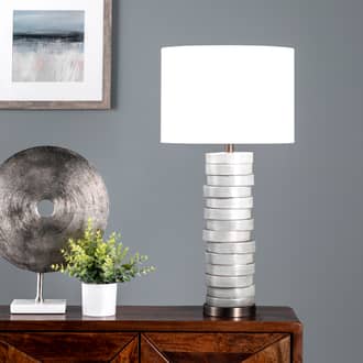30-inch Polyresin Stacked Column Table Lamp secondary image