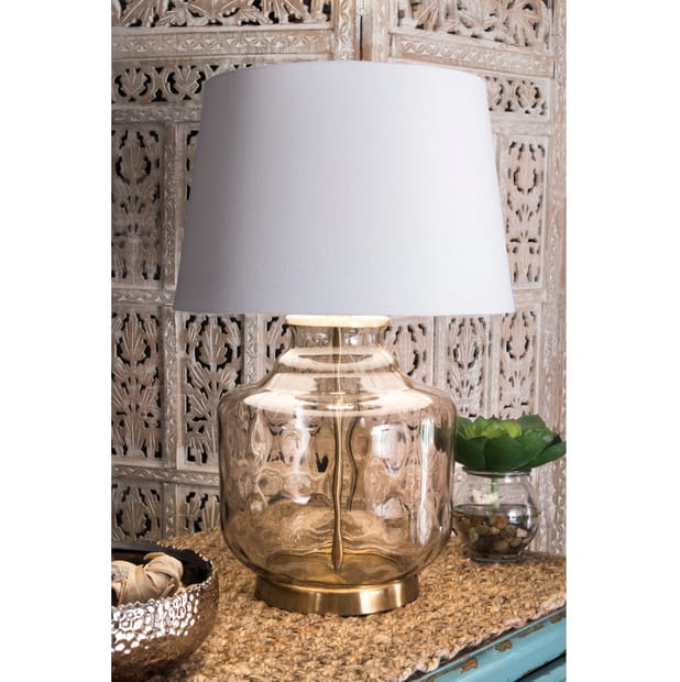 Sophia Glass Table Lamp Gold, Gold 24 Inch Emma Clear Glass Table Lamp