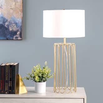 28-inch Iron Wire Framed Column Table Lamp secondary image
