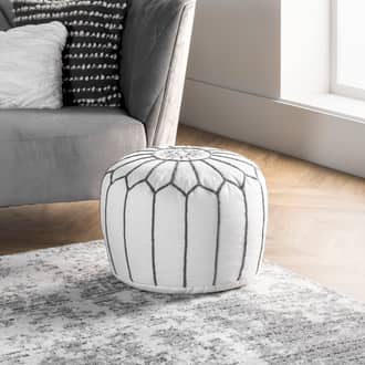 Embroidered Cotton Pouf secondary image