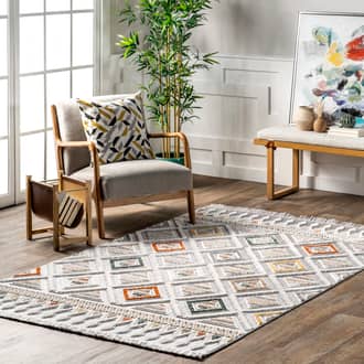 Cathleen Iridescent Bordered Rug secondary image