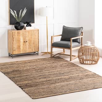 Striped Handwoven Jute Rug secondary image