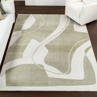 Marion Abstract Fringed Reversible Washable Rug secondary image