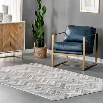Evy Chevron Banded Rug secondary image