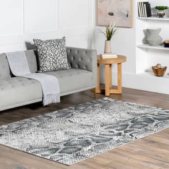 Gray Cragford Larsa Snake Banded rug - Animal Prints Rectangle 8' x 10'