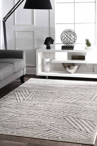 Overlapping Striped Bands Rug secondary image