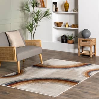 8' 10" x 12' Ravia Faded Rings Rug secondary image