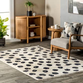 Beige Meadows Shanna Abstract Dotted rug - Contemporary Rectangle 8' x 10'