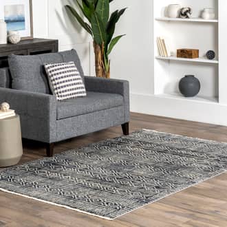 Blue Meadows Laila Aztec Banded rug - Transitional Rectangle 5' x 8'