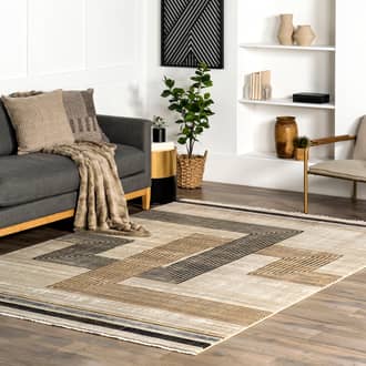 Beige Meadows Bonita Modern Stripes rug - Contemporary Rectangle 4' x 6' 5in