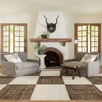 Aspen Checkerboard Fringed Rug secondary image