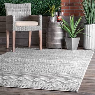5' x 8' Textured Banded Indoor/Outdoor Rug secondary image