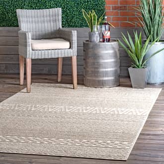 8' x 10' Textured Banded Indoor/Outdoor Rug secondary image
