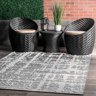 Raised Abstract Shroud Outdoor Rug secondary image