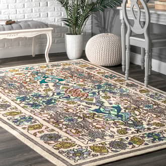 Multi Flourish Printed Vibrant Adileh rug - Transitional Rectangle 8' x 10'