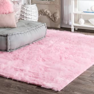 Photos - Area Rug Pink Shag 3' x 5' rug Pink 200BIBL15C-305