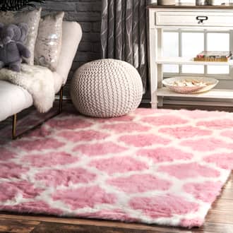 Faux Sheepskin Trellis Rug secondary image