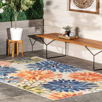 Multi Aquarian Shay Garden Washable Indoor/Outdoor rug - Contemporary Rectangle 6' x 9' at RugsBySize.com