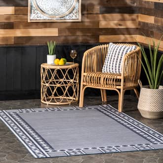 5' x 8' Chloe Striped Washable Indoor/Outdoor Rug secondary image