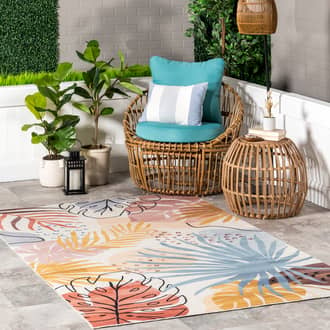 Leyla Leaves Washable Indoor/Outdoor Rug secondary image